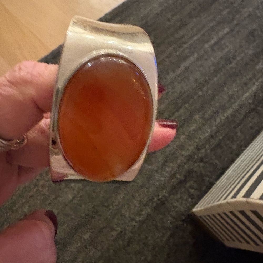 Source Unknown Silver Plated Vintage Bracelet Wit… - image 3